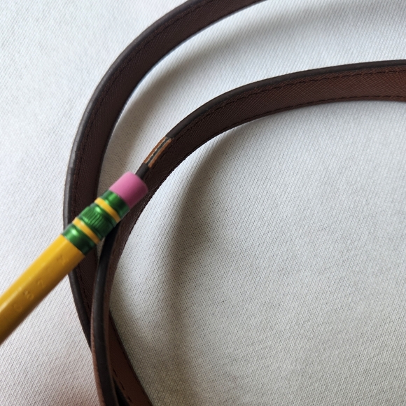 DKNY Signature Logo Maddison Dome Shoulder Bag Satchel Top Zip Brown Gold Chain - Picture 12 of 16